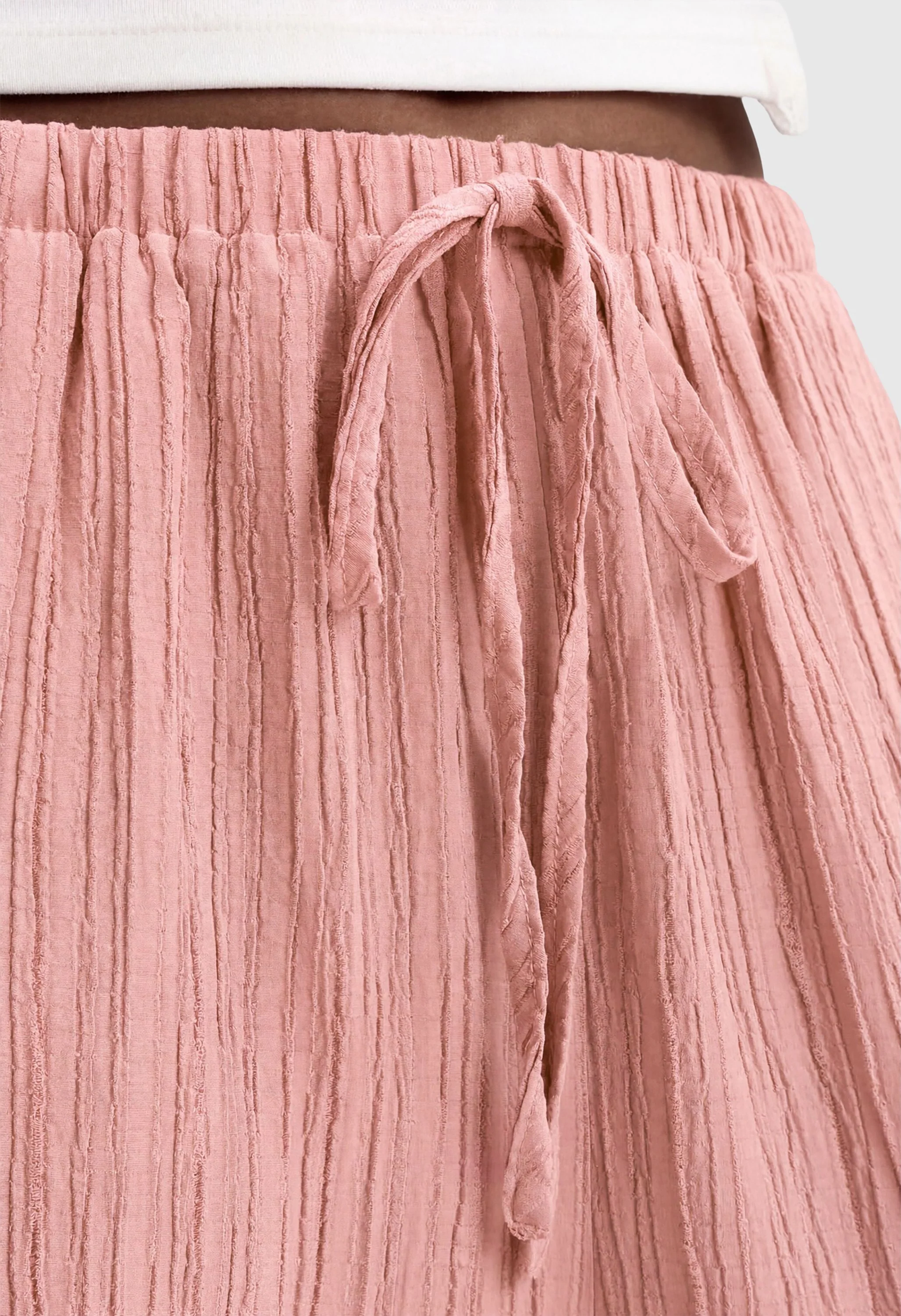 Women Palazzo Pants Summer High Waisted Drawstring - Image 5