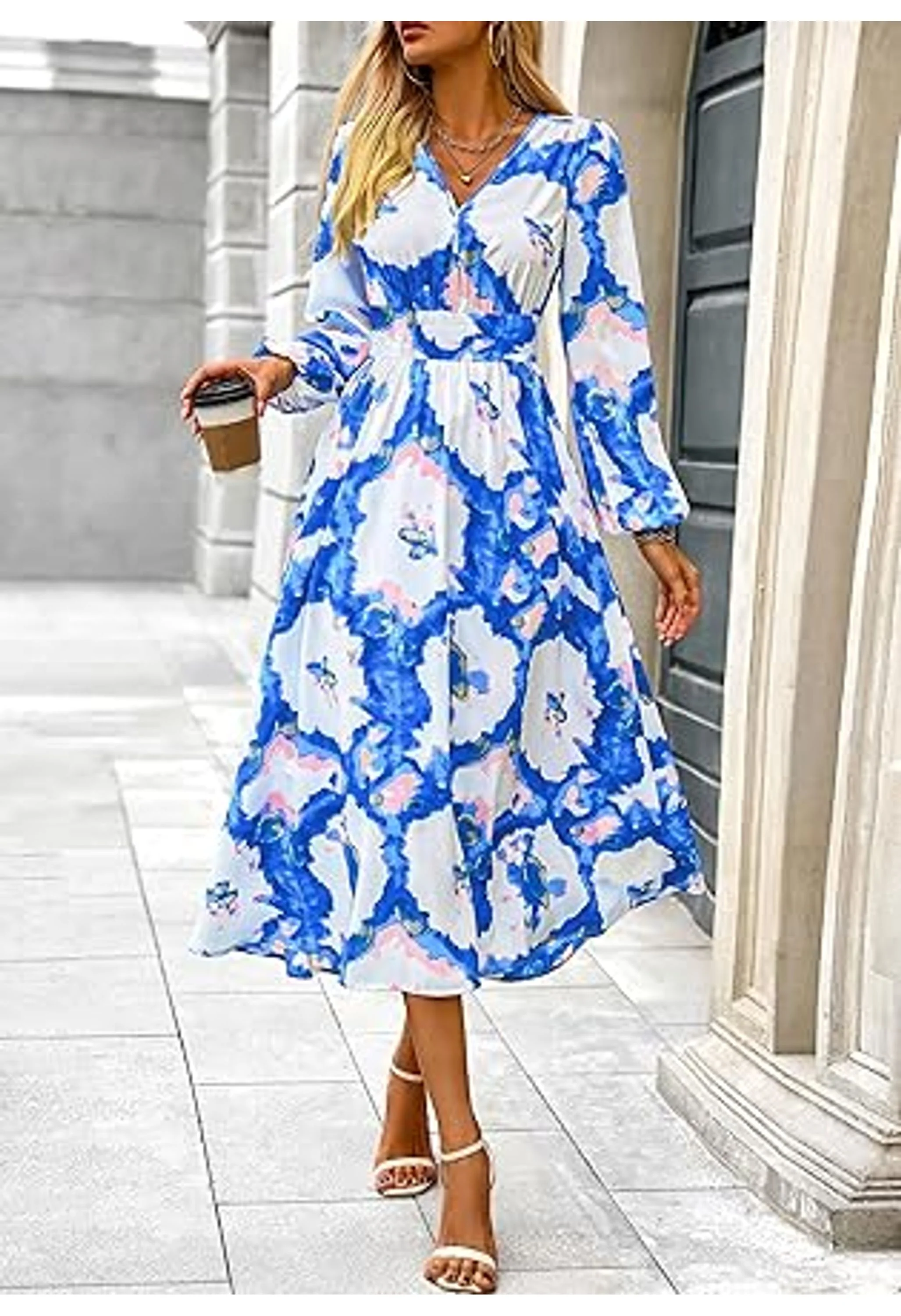 Women's Floral Midi Dress - Image 3