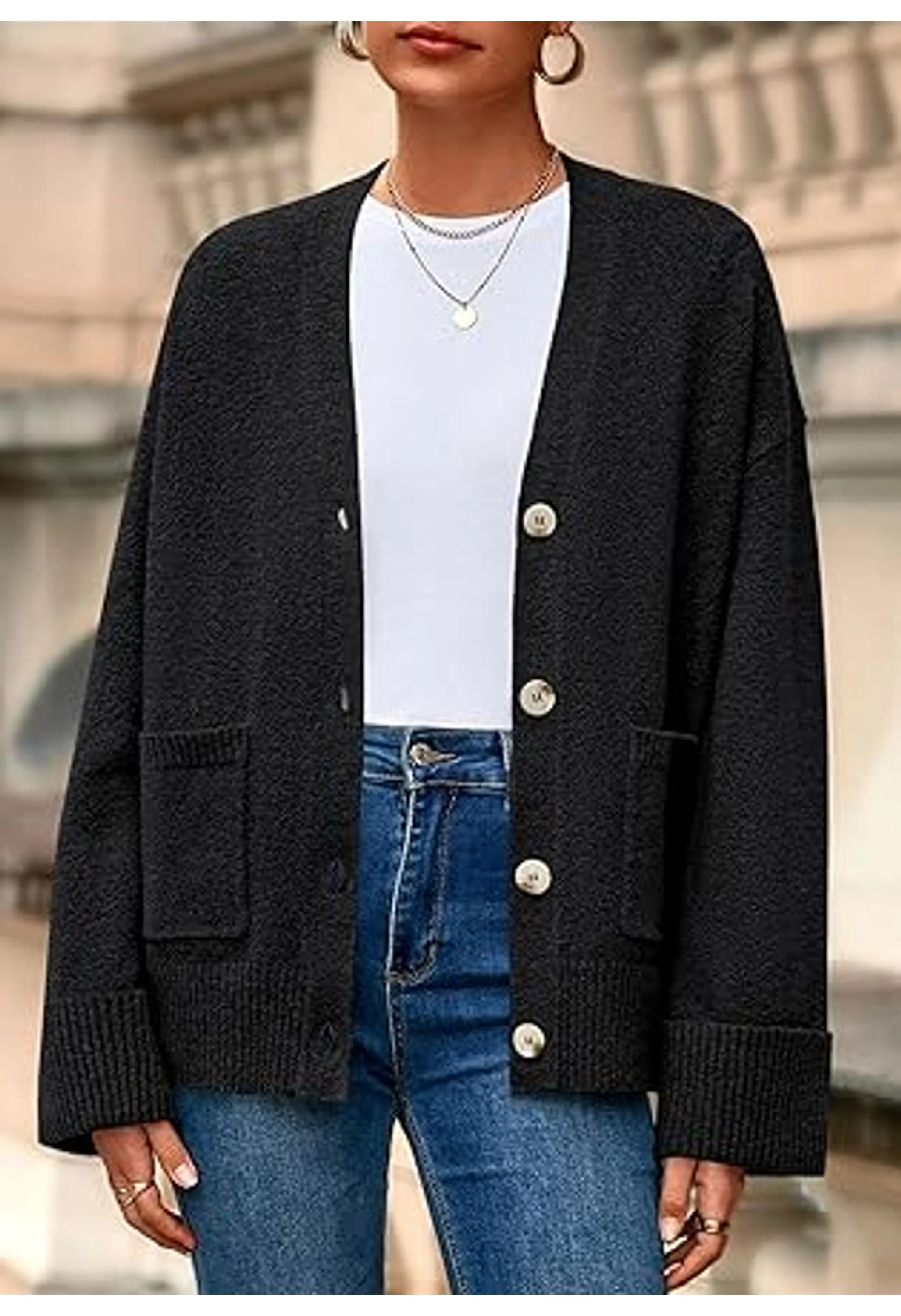 Women's Oversized Cardigan Sweaters - Image 2