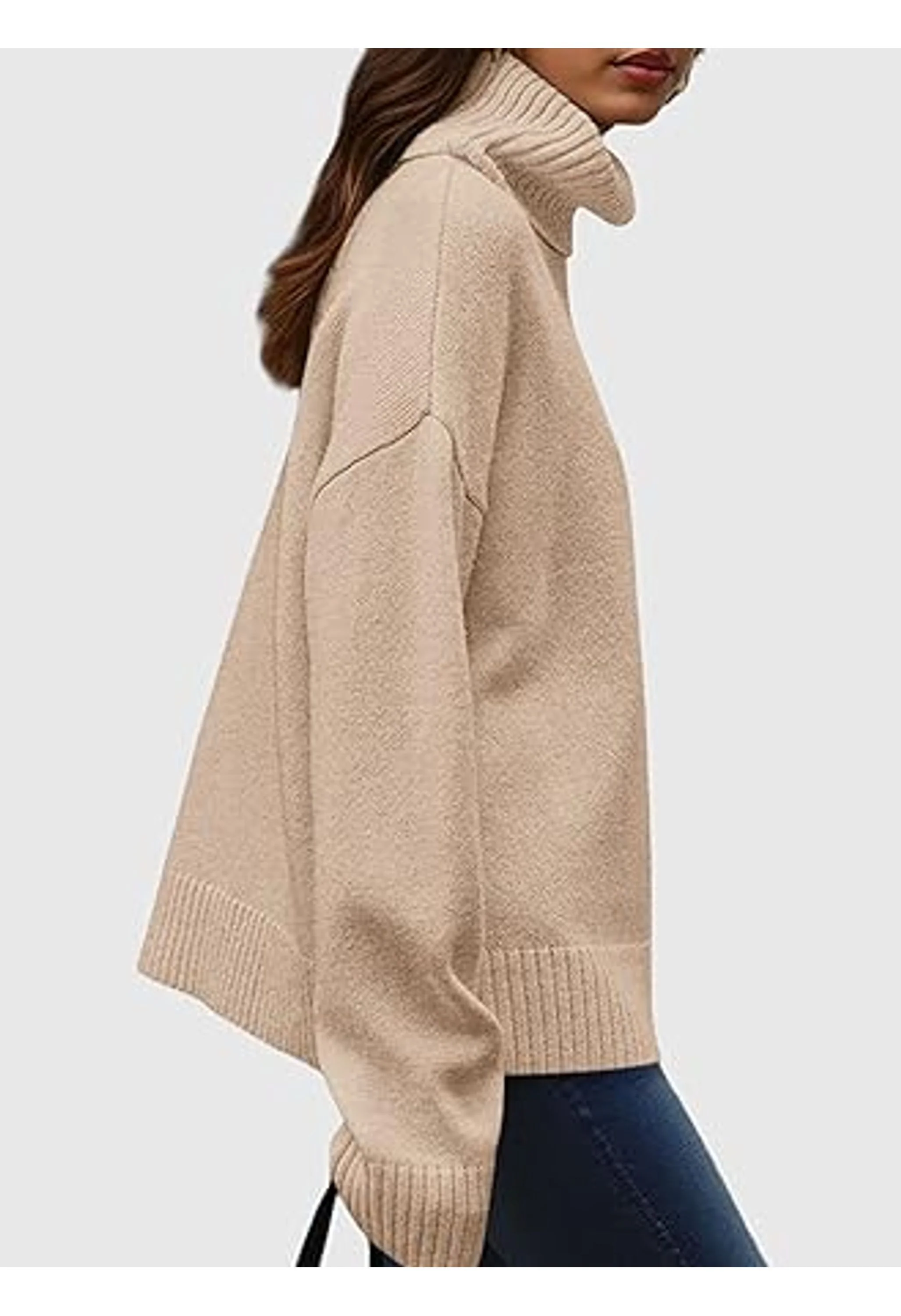 Women's Turtleneck Long Sleeve Sweater - Image 2