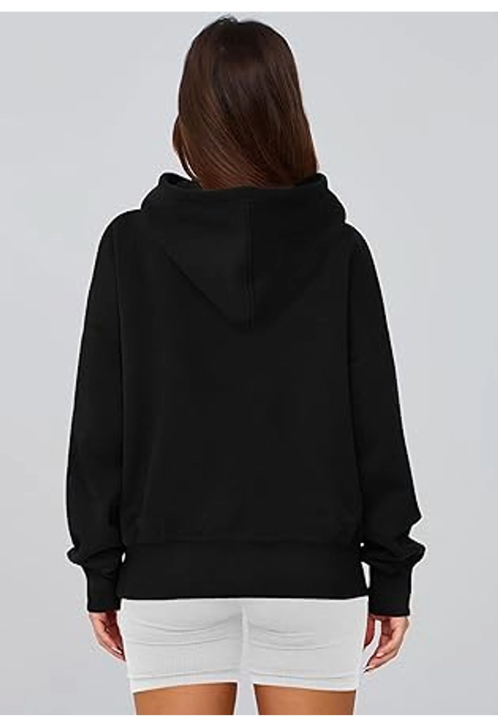 Women's Long Sleeve Half Zip Cropped Hoodies - Image 3