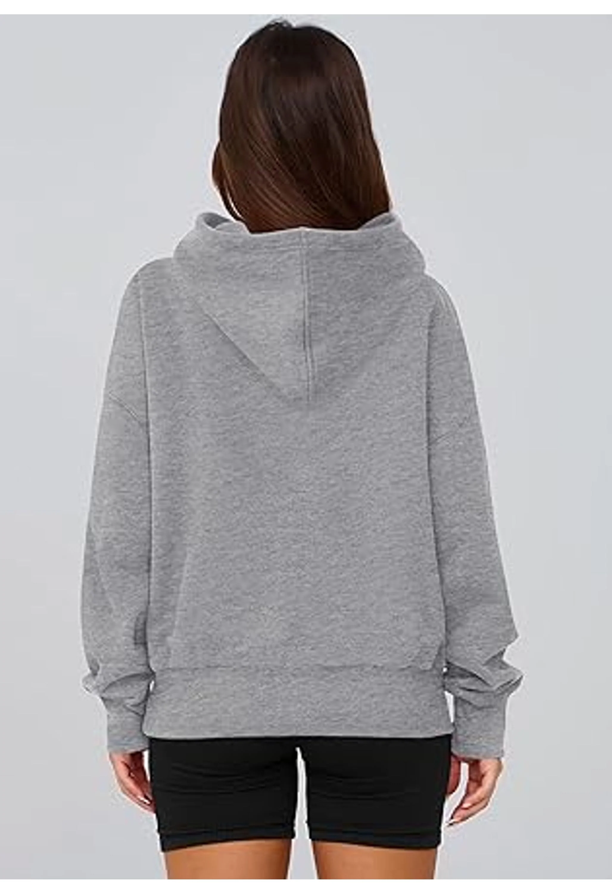 Women's Long Sleeve Half Zip Cropped Hoodies - Image 3