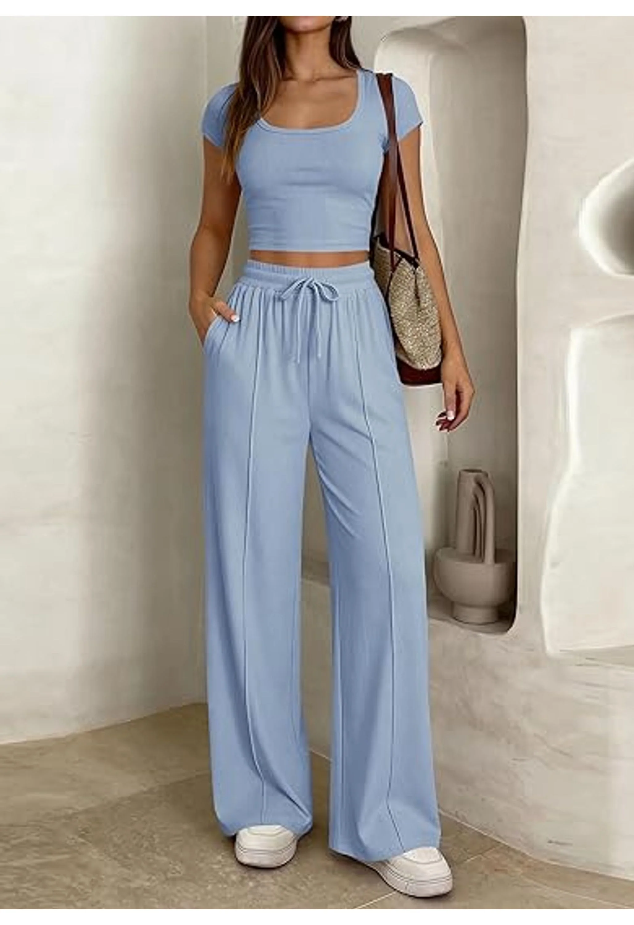 Women 2 Piece Matching Lounge Set - Image 2