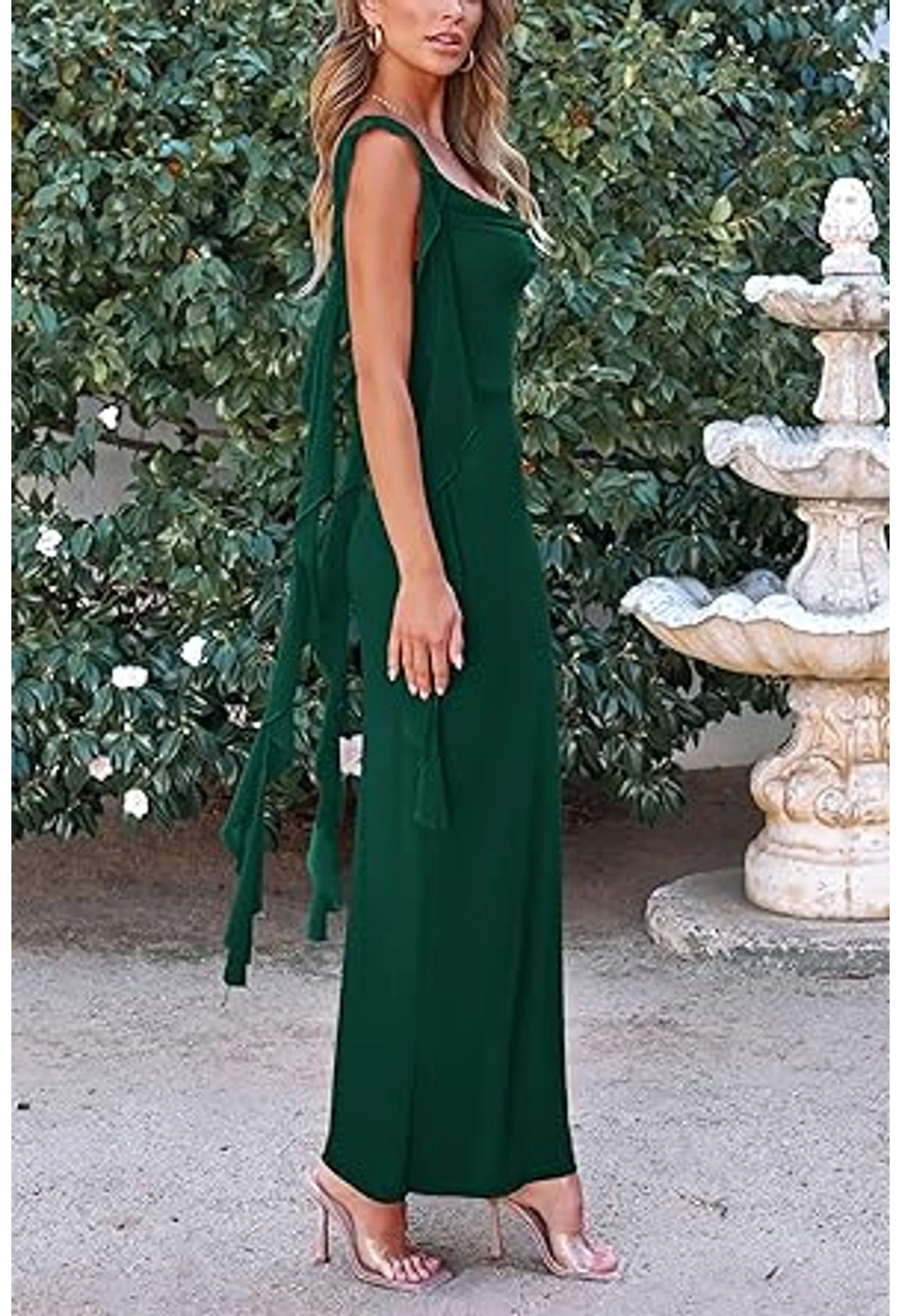 Women's Ruffle Maxi Wedding Guest Dress - Image 2