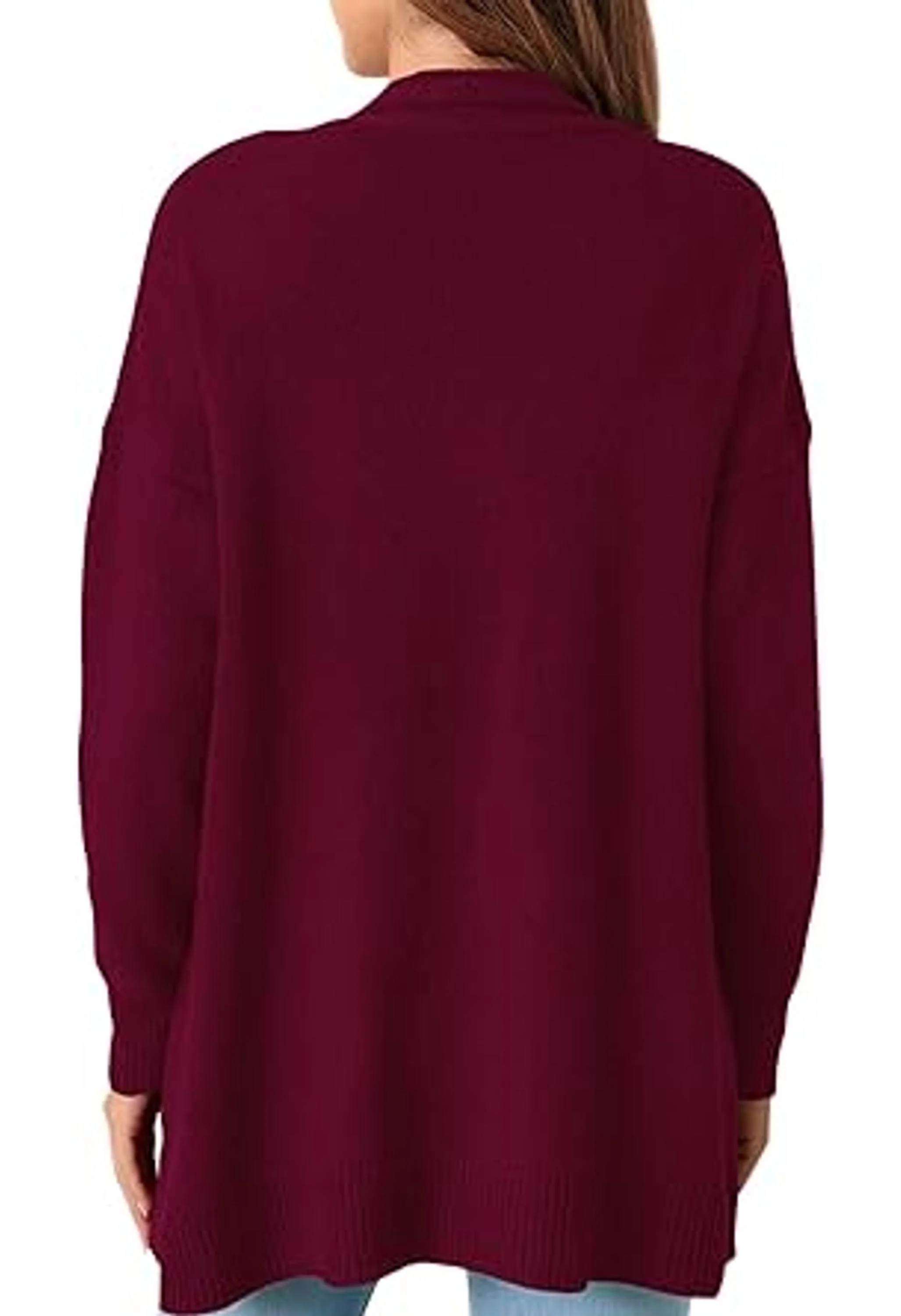 Women's Open Front Cardigan Long Sleeve Cozy Knit Sweaters - Image 3
