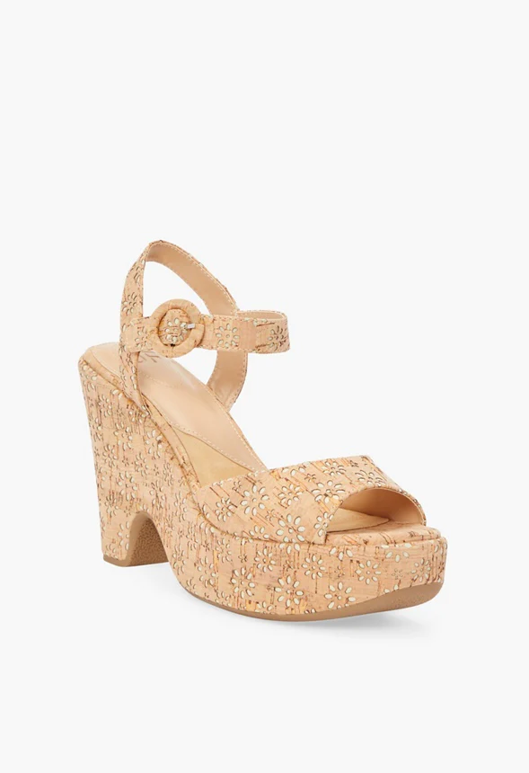 Pretty Petals Platform Wedge Sandal - Image 2