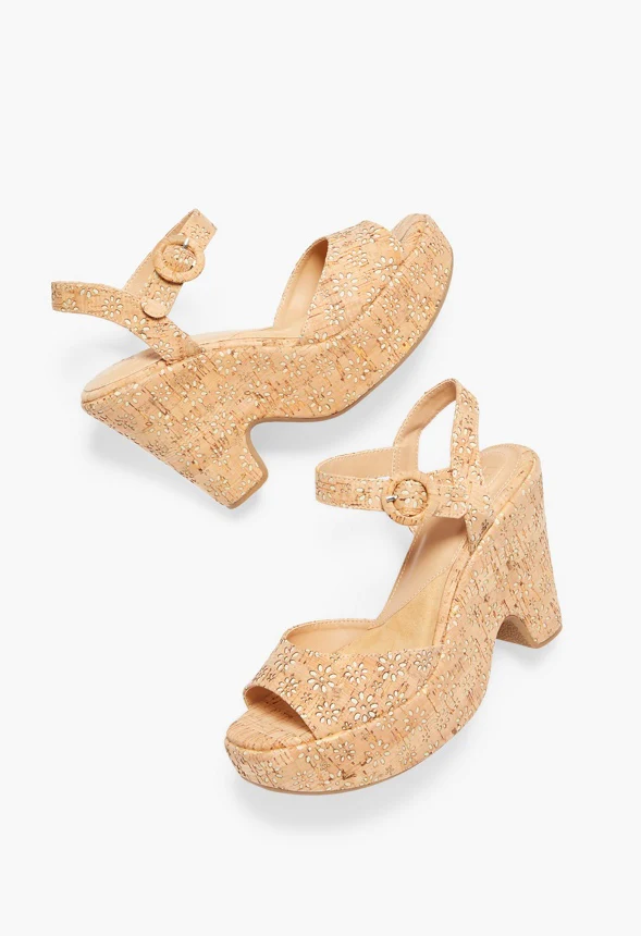 Pretty Petals Platform Wedge Sandal - Image 6