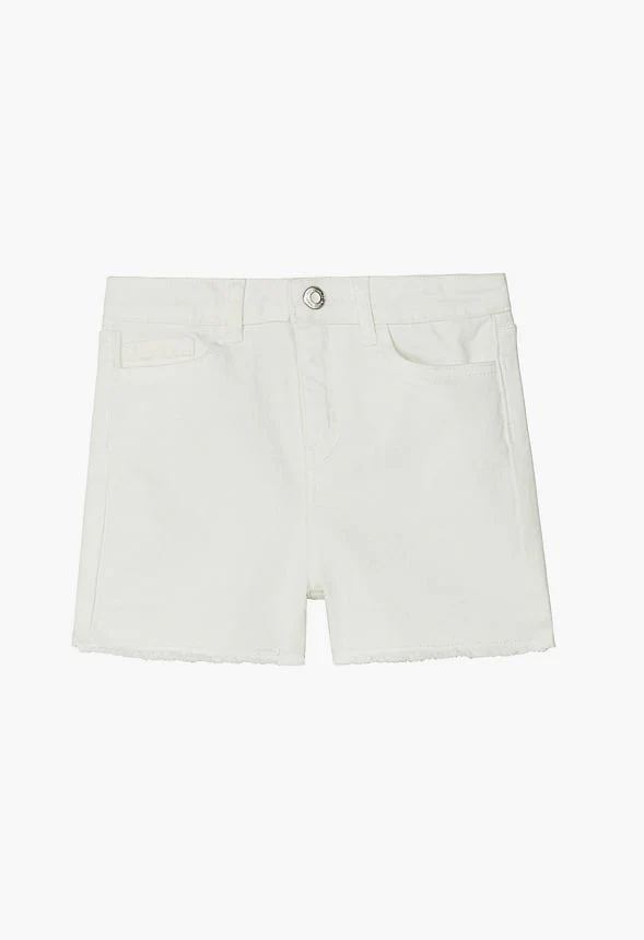 Printed Bow Denim Shorts - Image 6