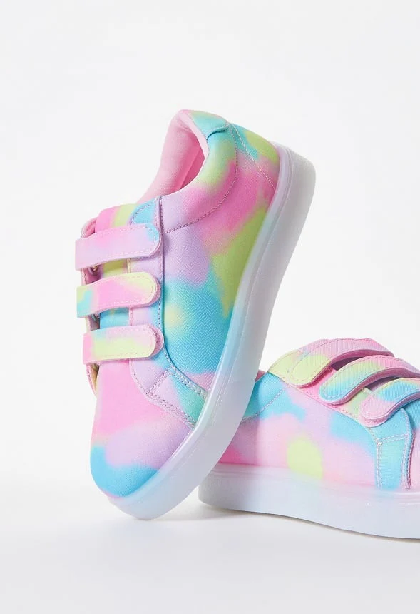 Printed Multi Strap Light Up Sneaker - Image 5