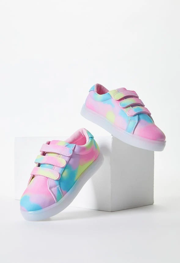 Printed Multi Strap Light Up Sneaker - Image 6
