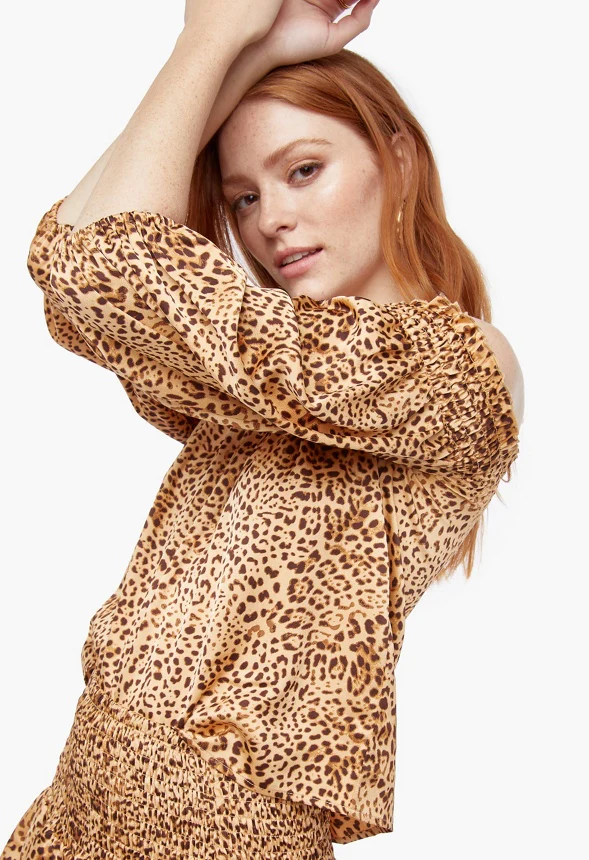 Printed Off The Shoulder Top - Image 4