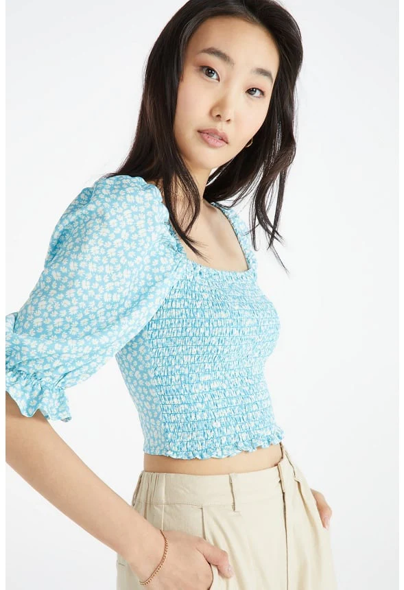 Printed Smocking Top - Image 3