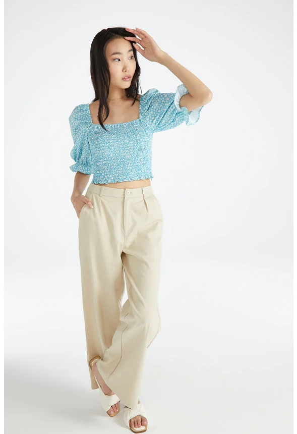 Printed Smocking Top - Image 4