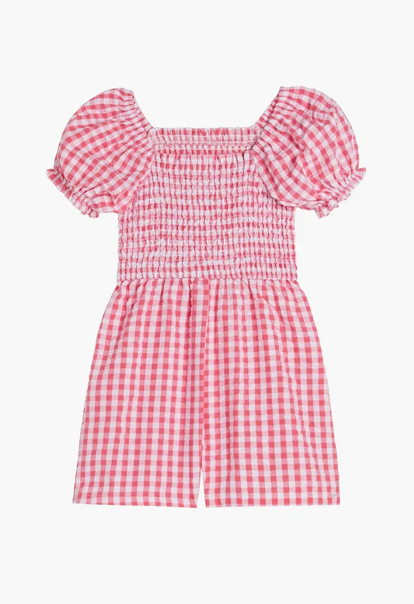 Puff Sleeve Smocked Romper - Image 4