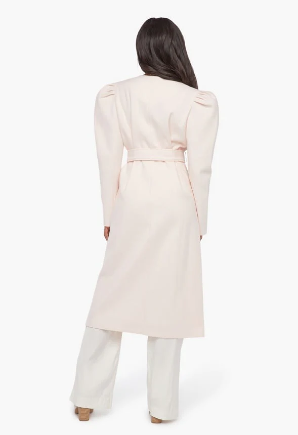 Puff Sleeve Wool Coat - Image 3