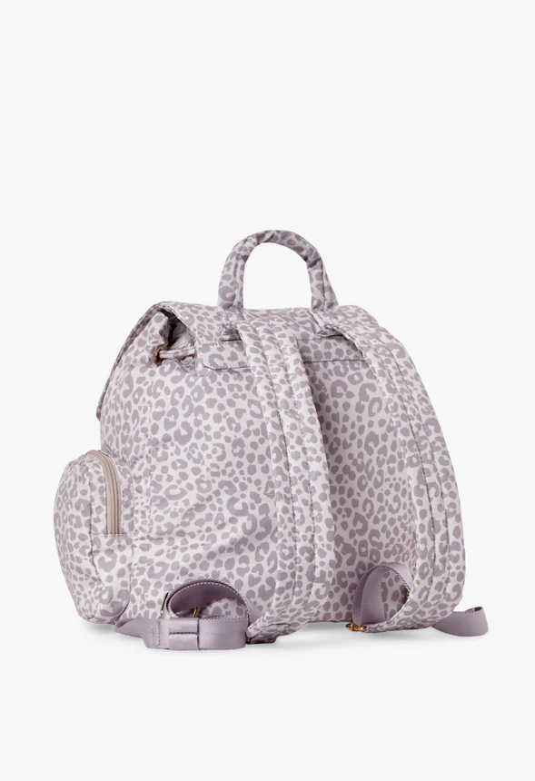 Puffy Nylon Multi Zipper Pocket Backpack - Image 2
