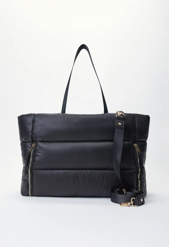 Puffy Quilted Zipper Tote - Image 5