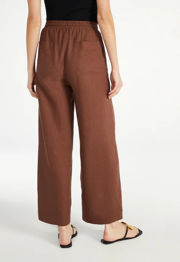 Pull On Wide Leg Cropped Pants - Image 2