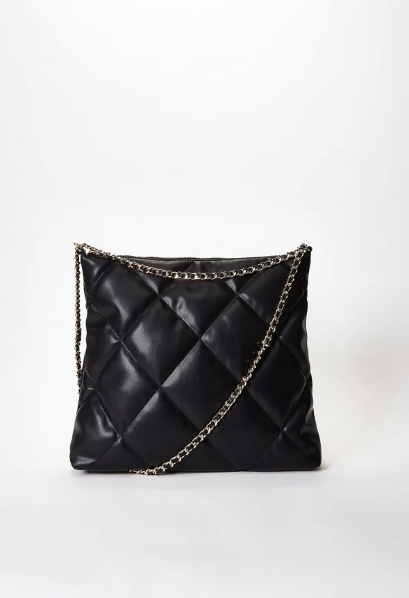 Quilted Chain Shoulder Bag - Image 3