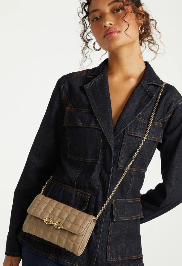 Quilted Chain Strap Crossbody - Image 2