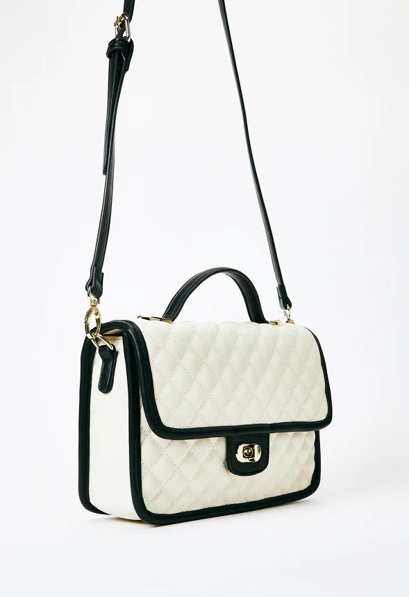 Quilted Crossbody With Top Handle - Image 4