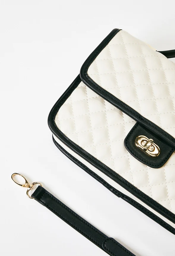 Quilted Crossbody With Top Handle - Image 5