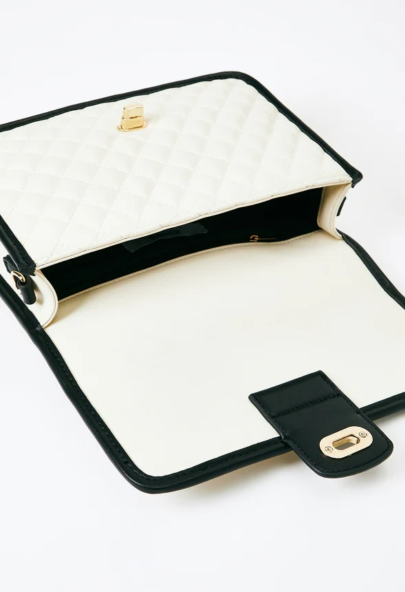 Quilted Crossbody With Top Handle - Image 6