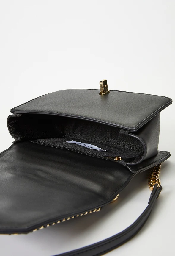 Quilted Flap Crossbody With Chain - Image 6