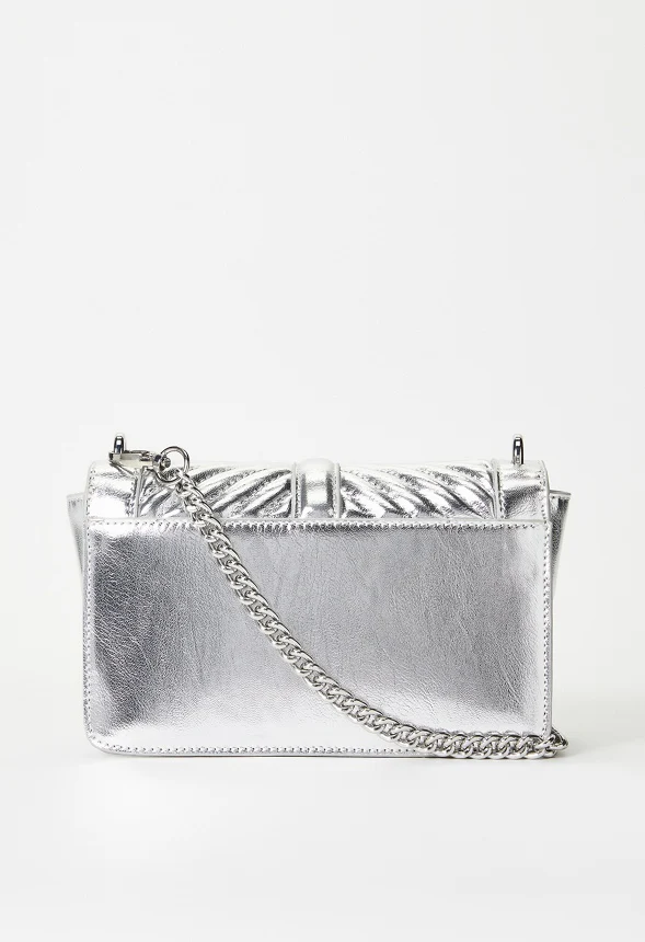 Quilted Flap Crossbody With Chain - Image 3