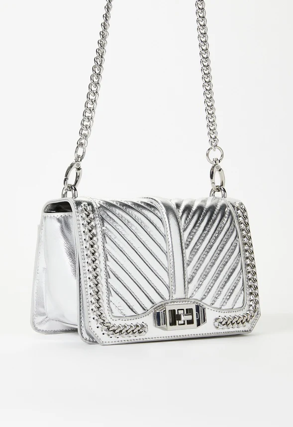Quilted Flap Crossbody With Chain - Image 4