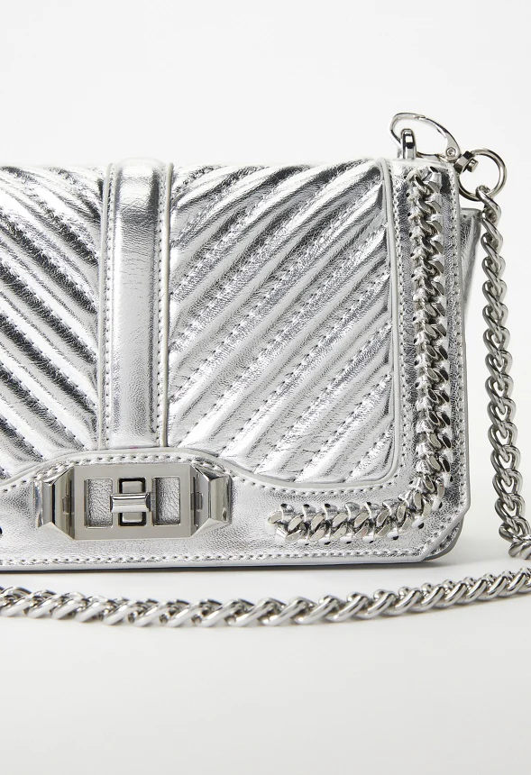Quilted Flap Crossbody With Chain - Image 5