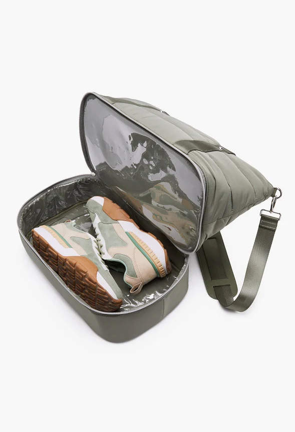Quilted Gym Bag With Shoe Compartment - Image 4