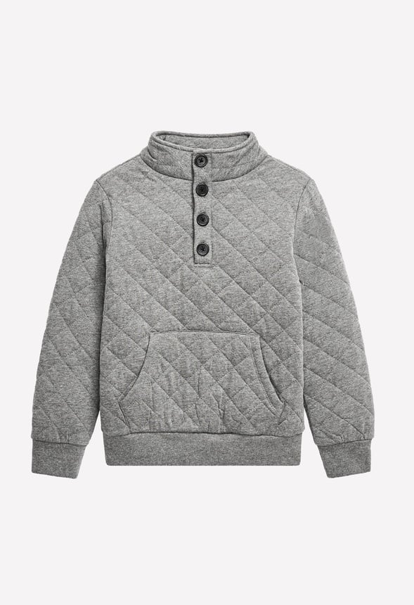 Quilted Mock Neck Pullover - Image 2