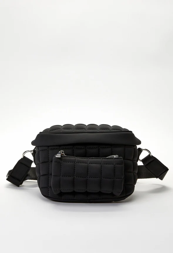 Quilted Multi Compartment Belt Bag - Image 3