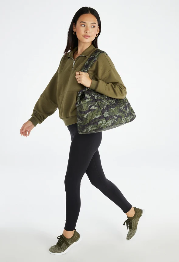 Quilted Nylon Gym Bag With Slip Pockets - Image 2