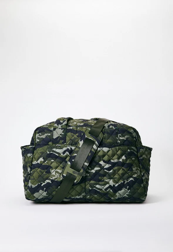 Quilted Nylon Gym Bag With Slip Pockets - Image 4