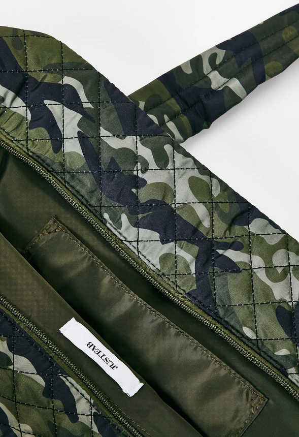 Quilted Nylon Gym Bag With Slip Pockets - Image 7