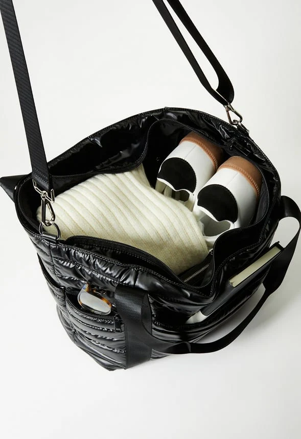 Quilted Nylon Tote - Image 5