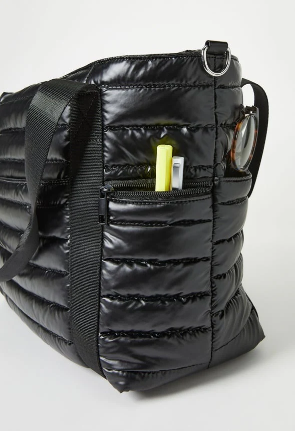 Quilted Nylon Tote - Image 6