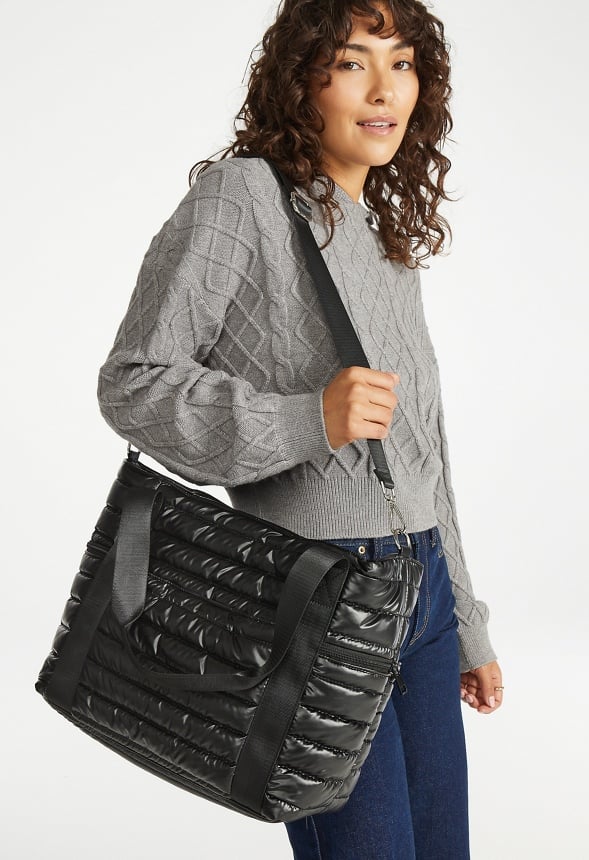 Quilted Nylon Tote - Image 7