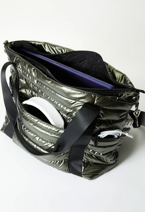Quilted Nylon Tote - Image 4