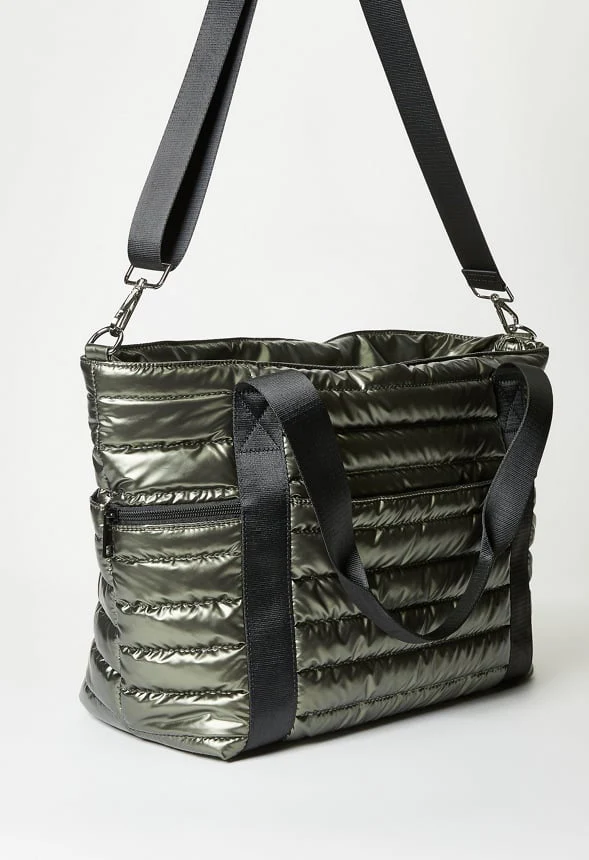 Quilted Nylon Tote - Image 5