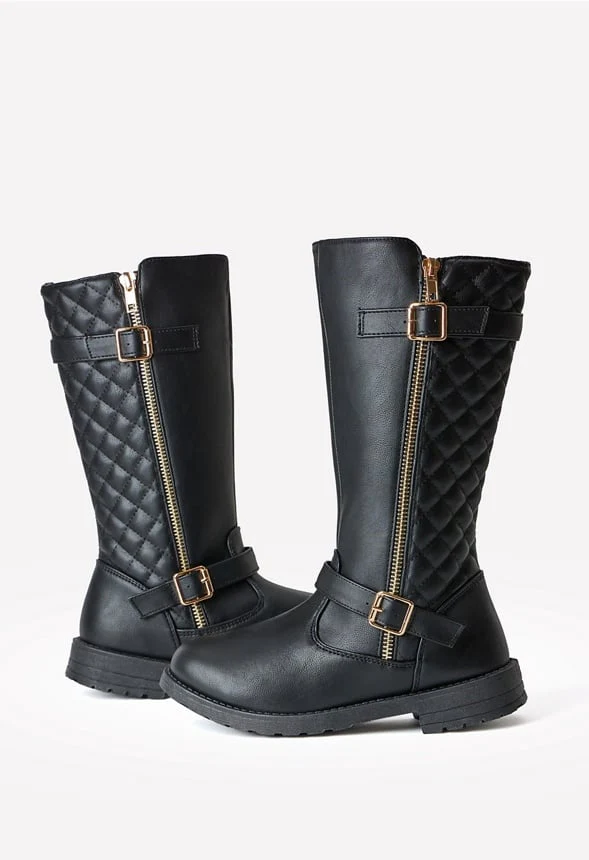 Quilted Tall Moto Boot - Image 2