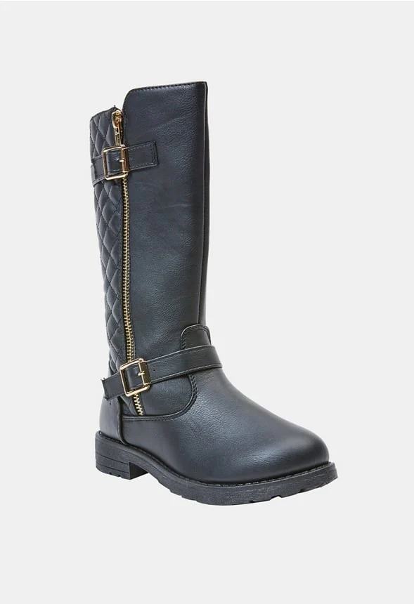 Quilted Tall Moto Boot - Image 3