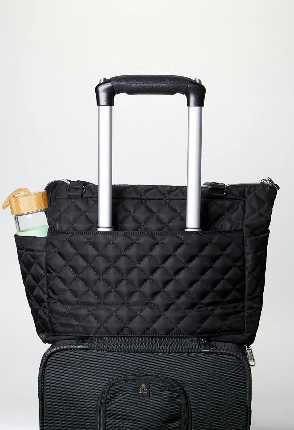 Quilted Tote With Front Pockets - Image 2
