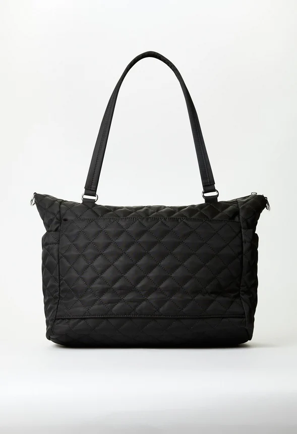 Quilted Tote With Front Pockets - Image 3