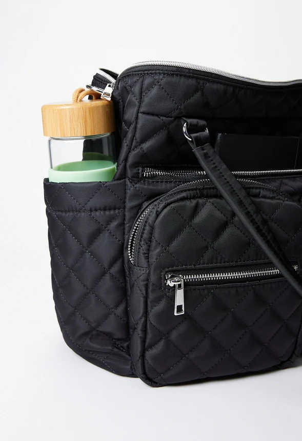Quilted Tote With Front Pockets - Image 5