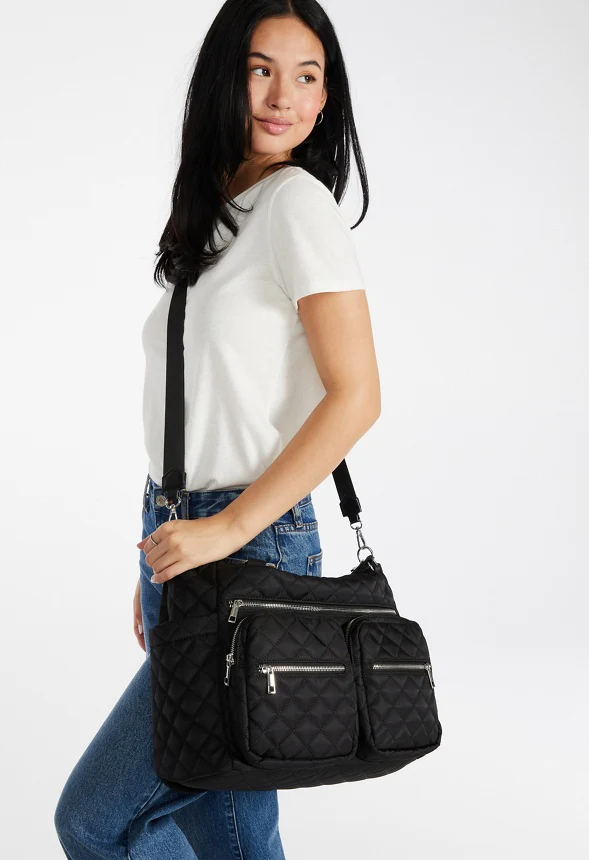 Quilted Tote With Front Pockets - Image 7