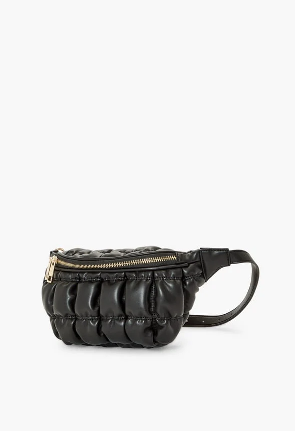 Quilted Zippered Belt Bag - Image 4