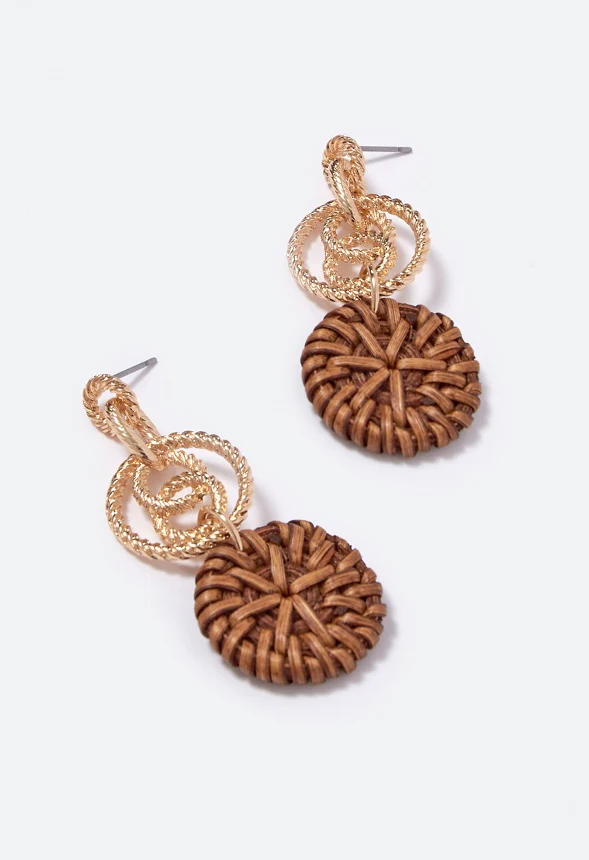 Quinn Raffia Drop Earrings - Image 2
